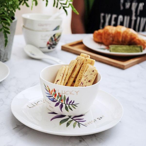 

bowls rice ceramic cup salad ware deep bowl dinnerware multi-functions kitchen utensils kitchenware round tray 2/4pcs