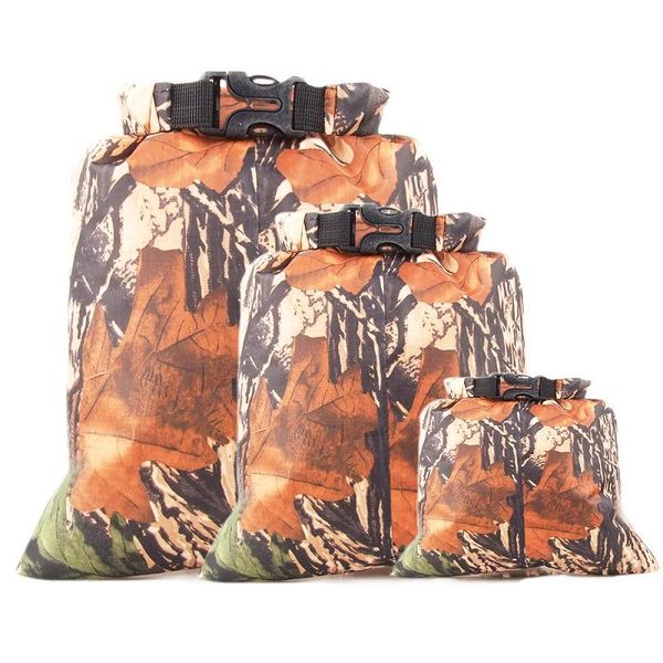 

outdoor bags three-piece camouflage waterproof bag swimming drifting phone wallet documentsclothing compression river trekking