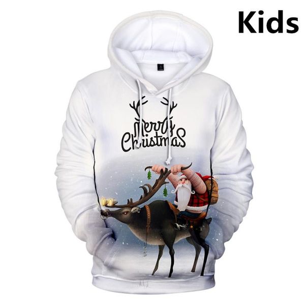 

men's hoodies & sweatshirts fashion design kids hoodie christmas 3d sweatshirt boys girls long sleeve cartoon coat streetwear children, Black