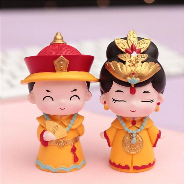 

chinese emperor empress figurine resin queen ornament traditional costume home decoration cake er miniature