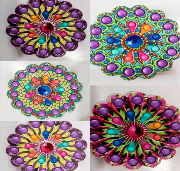 

dhl 25-hole finger bubble music to vent and decompress toy push simple dimple toys plus stress spinner colorful rotating wholesale cy18