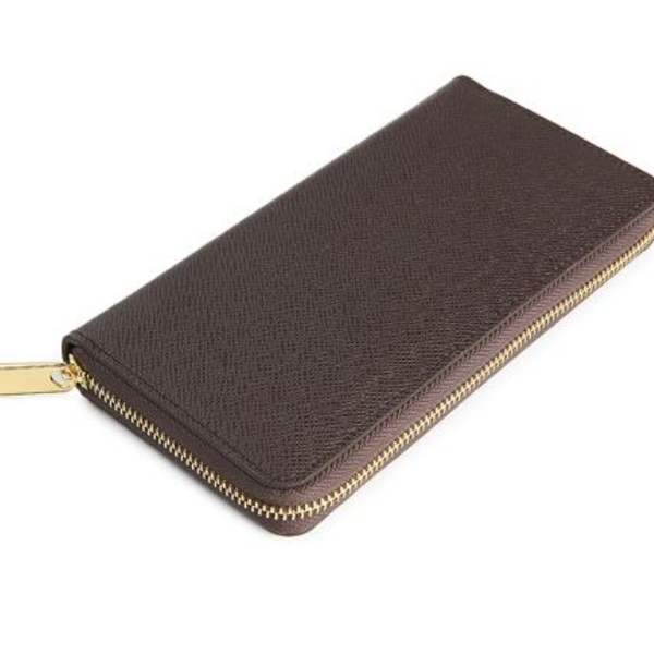 

fashion women/men genuine leather good quality zippy wallet with box and dust bags, Red;black