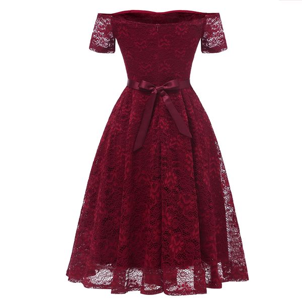 

summer women party dress short sleeve vintage solid female vestidos a-line elegant ladies formal dres, Black;gray