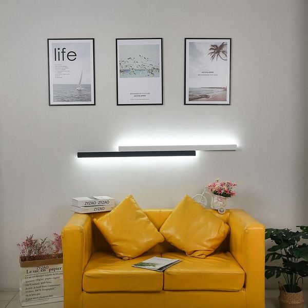 

wall lamps aluminum line led lights stairway foyer gallery office living room bedside lamp simple geometric home decor