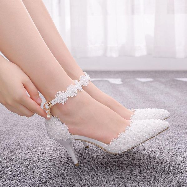 

dress shoes women's crystal high heels, wedding shoes in big sizes for women, with white lace, jvo7, Black