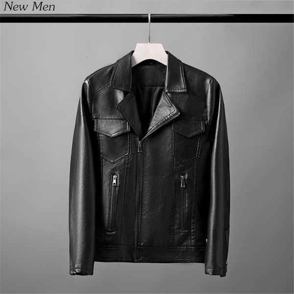 

2021 new fashionable leather jacket bomber motorcycle 3aw4, Black;brown