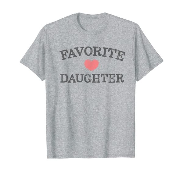 

favorite daughter heart distressed vintage faded design t-shirt, White;black