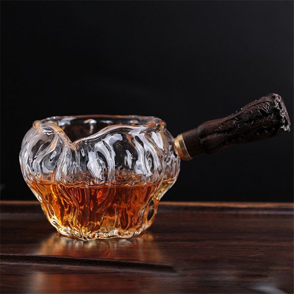 

260ml heat-resisting tea cups with wood handgrip kung fu tea set coffee milk cup