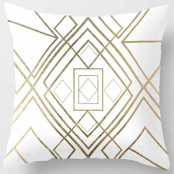 

cushion/decorative pillow gold pattern cover geometric case text pillowslip home decoration throw pillows for living room sofa cushion