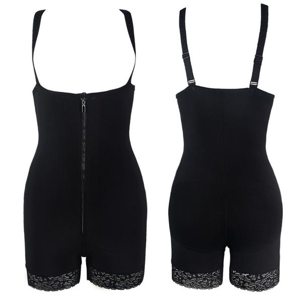 

women's shapers postpartum recovery women fajas waist trainer shaperwear full body shaper modeling belt slimming girdle underwear compr, Black;white