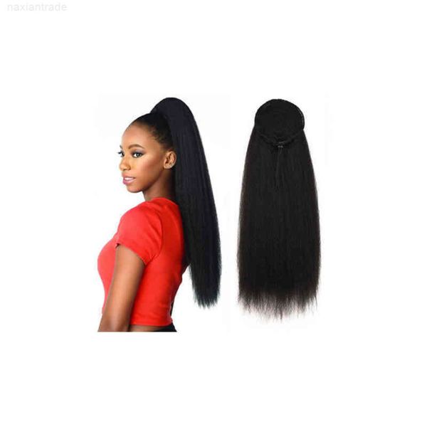 

synthetic yaki tail wigs for women brazilian hair kinky straight, Black