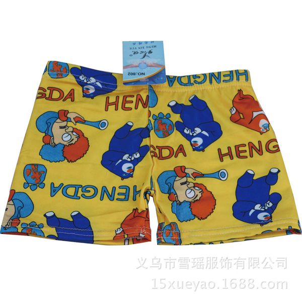 

trunks boy's cartoon flat swimming angle children's swimsuit, White;black
