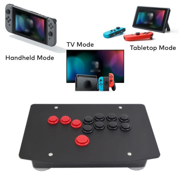 

game controllers & joysticks rac-j500b-ns all buttons hitbox style arcade joystick fight stick controller for switch plug play