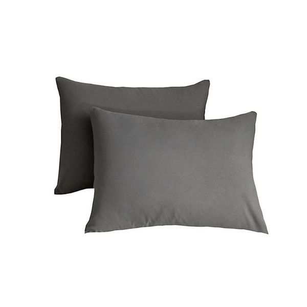 

pillow case pure color pillowcase 100% brushed microfiber envelope dark standard white pillowcases home cover grey closure v6s0