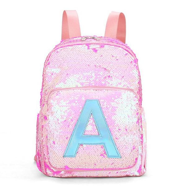 

outdoor bags multicolor sequin backpack children large zipper girl schoolbag teenager hologram heart love for school travel bag