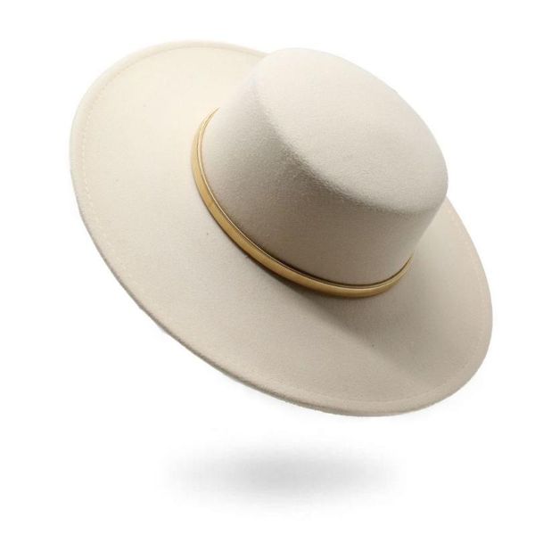 

stingy brim hats autumn and winter for women female fedoras woolen big gold spring decoration visor luxurious cap lm0068, Blue;gray