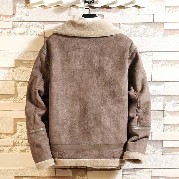 

tiger fur jackets of punk clothes luxury parkas warm leather winter soul mens fashion suede casual zipper streetwear coats disvl, Black