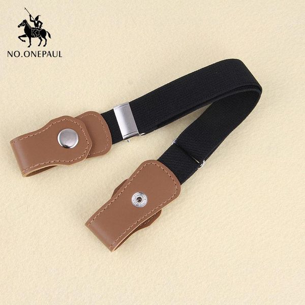 

belts 2021 style buckle-children's elastic lazy belt baby snap type boys and girls kindergarten kids toddlers, Black;brown