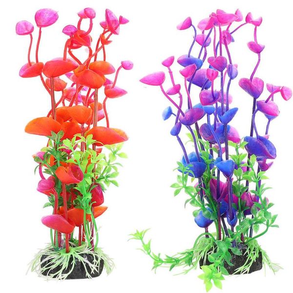 

decorations simulation water plant beautiful vivid shape safe fish tanks 2pcs for