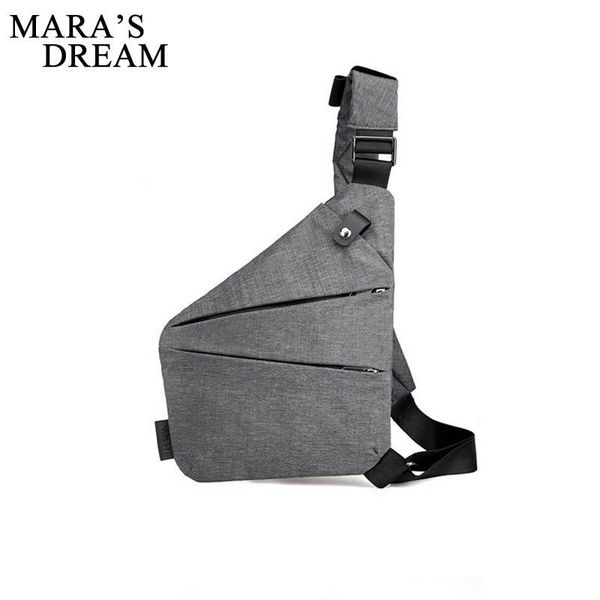 

waist bags mara's dream men sling bag oxford anti theft crossbody solid color double zippers shoulder chest for travel