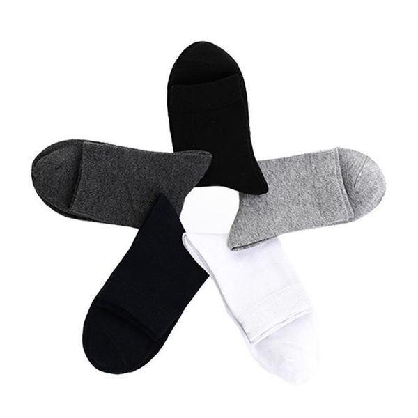 

10 pairs of mid barrel men's simple all season latest polyester nude solid color breathable comfortable business men jllkhs, Black