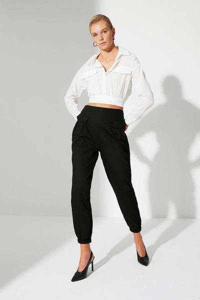 

women's pants & capris trendyol pocket detail twoaw22pl0215, Black;white