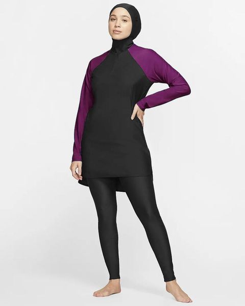 

swim wear plus size s-4xl islamic conservative swimsuit women full cover muslim swimwear hijab 3pcs beachwear arabic hui bathing suits