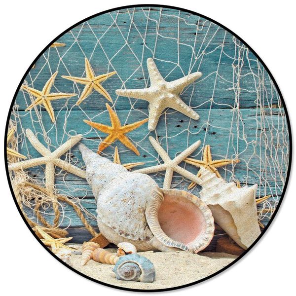 

carpets sea star conch beachround carpet cleaner living room door mat bathroom banquet boy polypropylene fibers kitchen