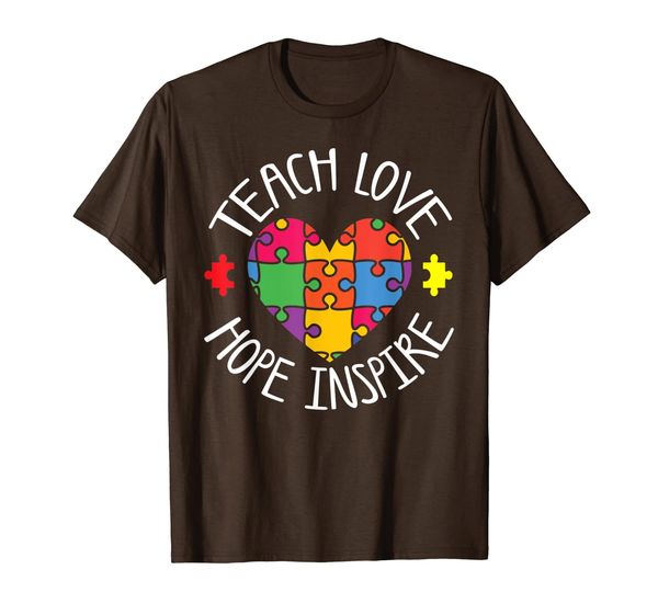

Teach Love Hope Inspire Autism Teacher Parents insert Shirt, Mainly pictures
