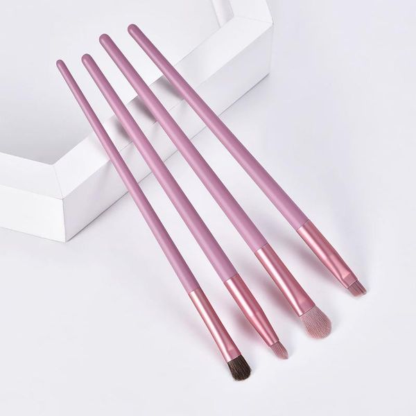 

makeup brushes 4 pcs pink horsehair brush tool set eye shadow eyebrow beauty