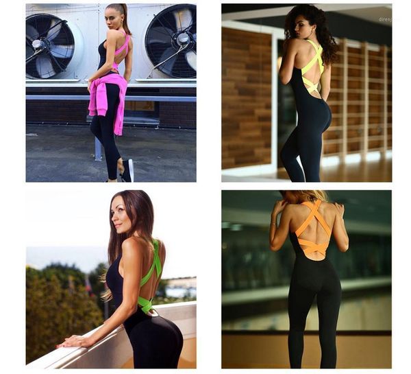 

yoga outfits girl bodysuit sleevesless sport one-piece backless slimming bodycon rompers jumpsuit girls set tracksuit for women1, White;red