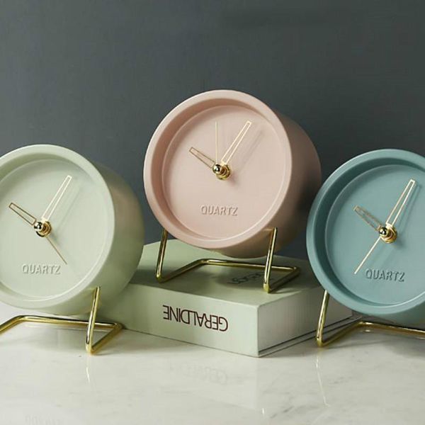 

desk & table clocks fashion art electronic clock nordic minimalist creative ornaments living room bedside decoration mute