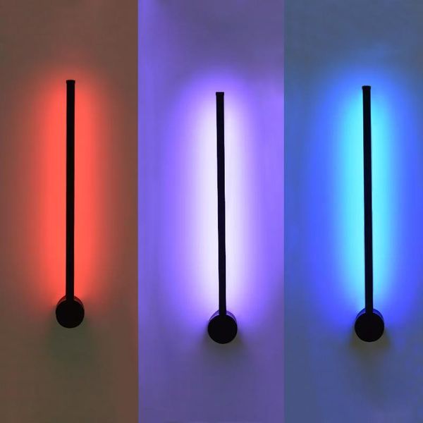 

wall lamp modern led rgb decor bedroom bedsides sconce decoration living room loft indoor background colorful lights