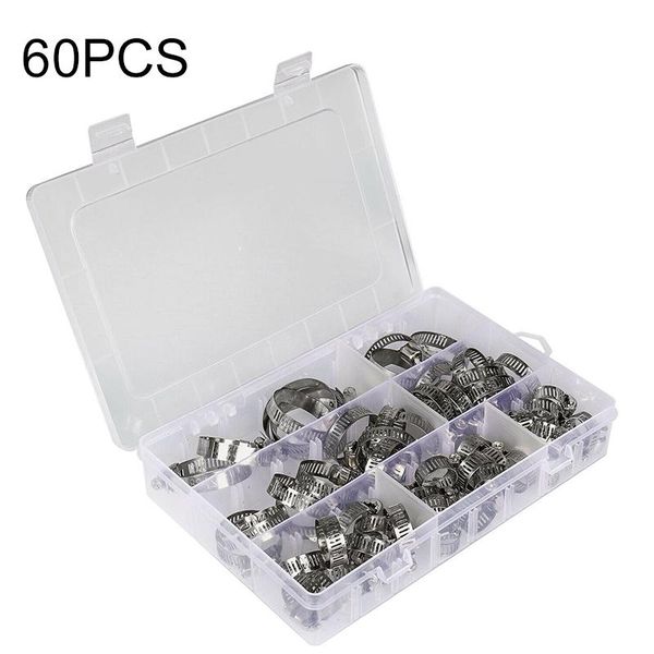 

watering equipments 60pcs single ear hose clamps 7 sizes stainless steel water pipe clamp mixed assorted set for sealing all kinds of