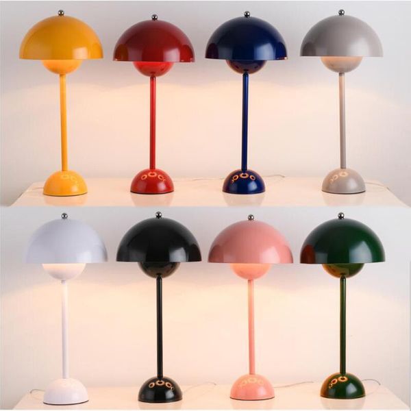

table lamps nordic minimalist art bud lamp e27 100-240v home office decor night light denmark tradition multi-color led desk