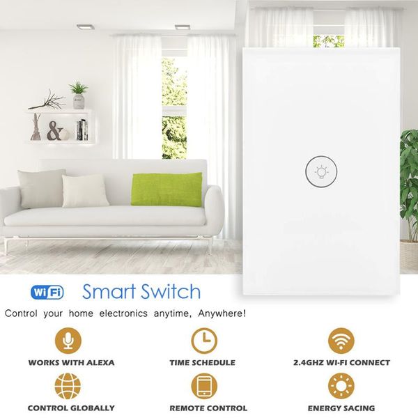 

smart home control touch wall lamp switches wifi remote light switch with glass panel app