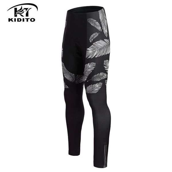 

racing pants kiditokt 2021 winter thermal cycling keep warm mountain bike trousers mtb bicycle tights for men, Black;blue