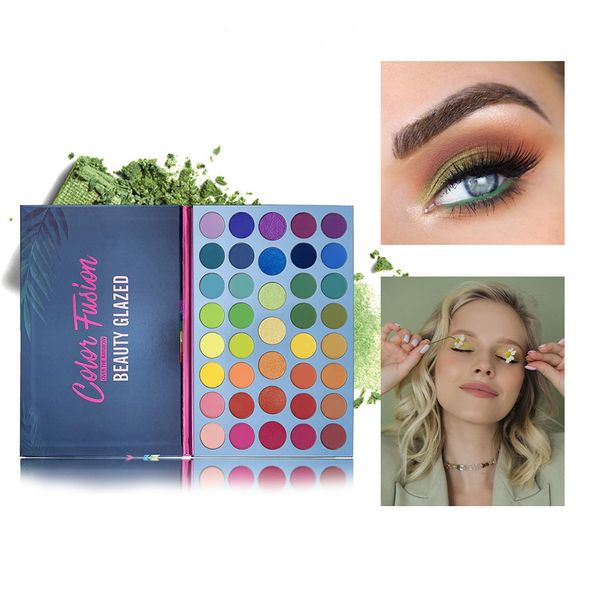 39-Farben-Regenbogen-Lidschatten-Palette, Make-up, Schönheitsglasur-Lidschatten, leuchtender, mattierter Textmarker, Aufhellung, einfach zu tragende Make-up-Paletten