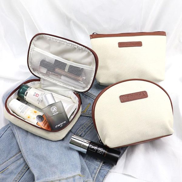 

cosmetic bags & cases canvas bag female portable travel cotton storage large capacity simple custom