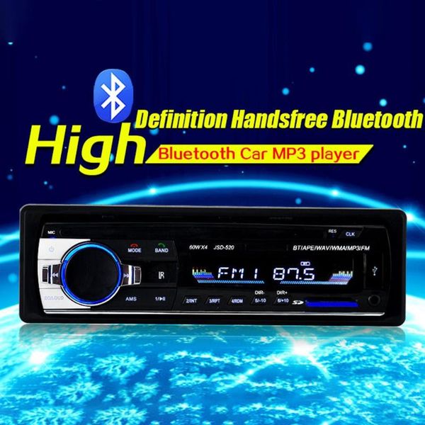 

car audio yfashion bluetooth mp3 player stereo 4x60w radio 1 din fm aux input receiver oled color screen