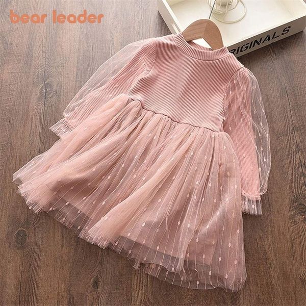 Orso Leader Mesh Designs Girl Dress Bambini Costume da festa Bambini Abiti Tutu infantile Casual Neonate Principessa 220309