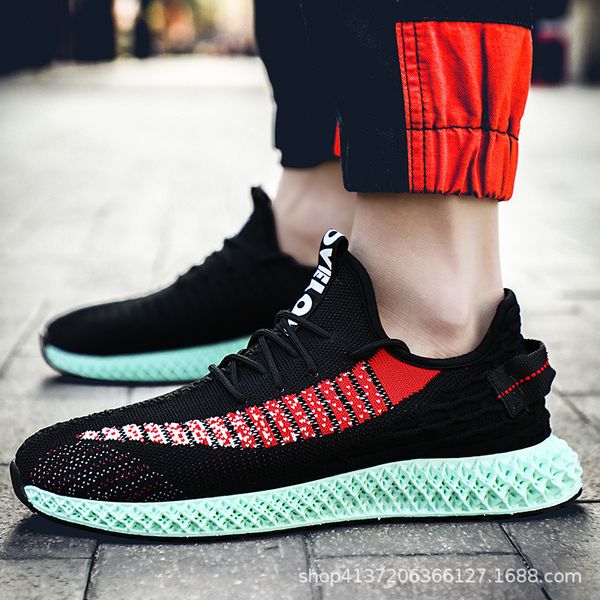 

smile to meet new korean sports fashion men's running casual shoes, Black