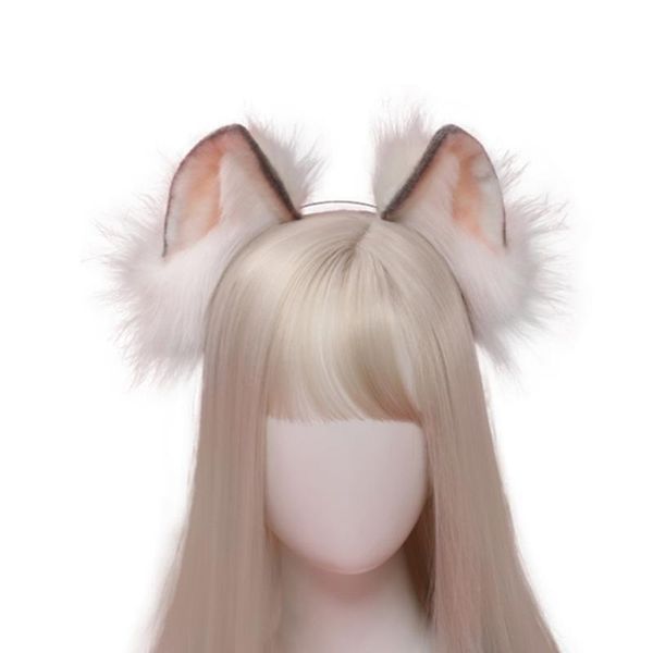 

other event & party supplies k3kf women animal ears headdress plush furry lolita headband anime for halloween christmas handmade cosplay acc