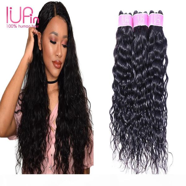 

7a brazilian watre wave hair bundles unprocessed iupin hair products wet and wavy virgin human hair bundles on sale, Black