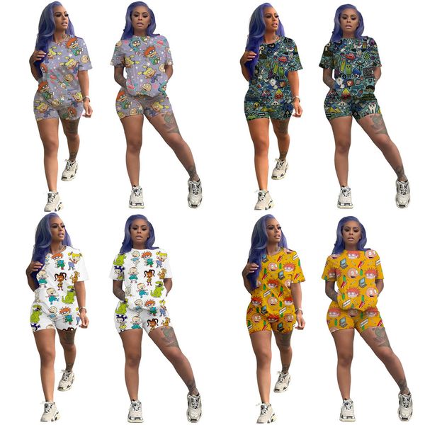 

summer sportswear sweatpants girls sport suits fashion womens two piece sets shirts sports shorts tracksuit designers clothes h28o8mc, White