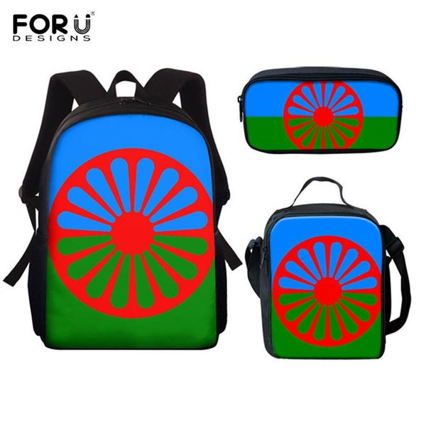 

school bags 3pcs/set bag flag of the oromo people oromoo printing for kids boys girls stylish casual book student bookbag