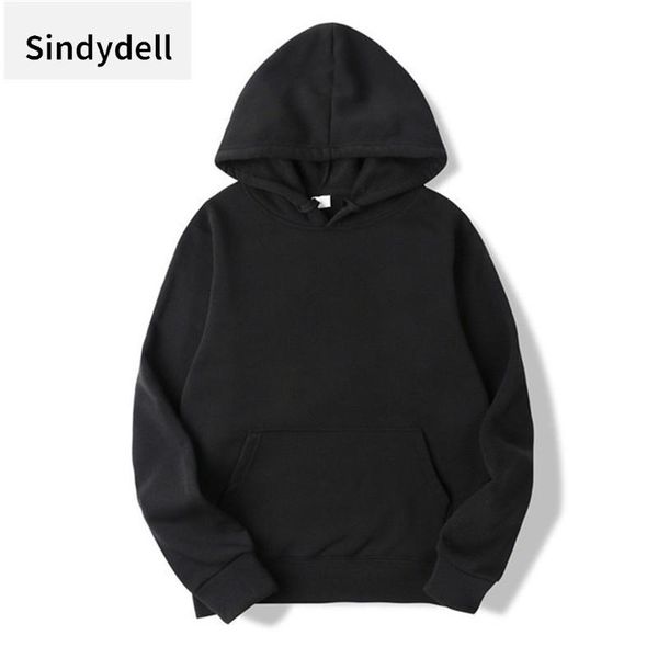 

men's hoodies & sweatshirts 2021 sindydel pullover spring autumn male casual solid color sweatshirt, Black