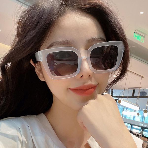 

sunglasses 2021 square vintage woman men trend fashion plastic sun glasses classic brand design luxury eyewear uv400, White;black