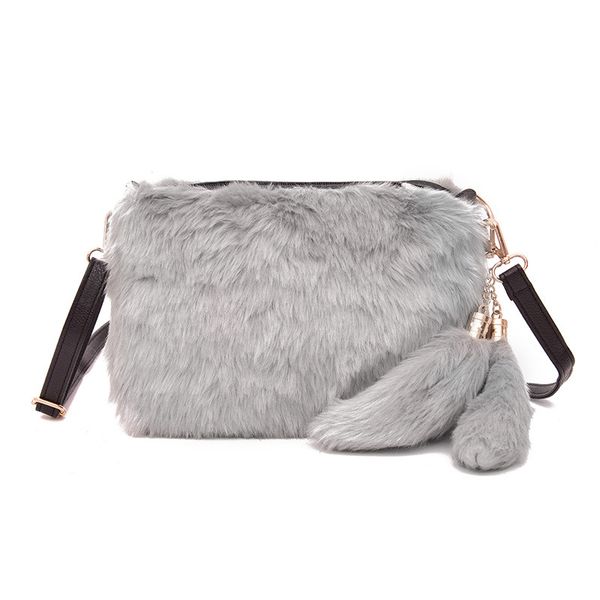 

soft warm fur bag shoulder bag female leopard female bag large plush winter handbag winter messenger fashion