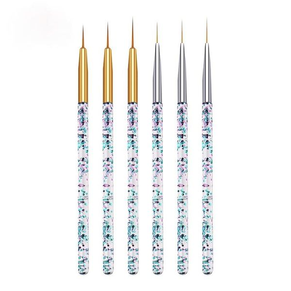 

nail art kits 3pcs pen, transparent sequined acrylic liner painted drawing pen
